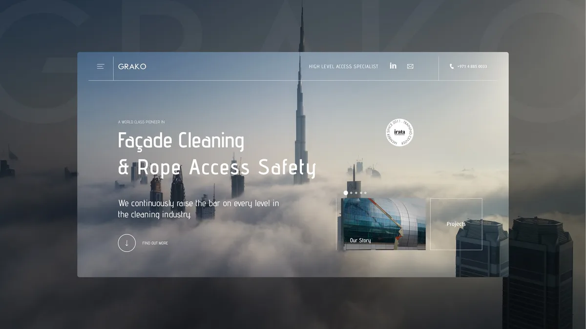 Website redesign design for Grako